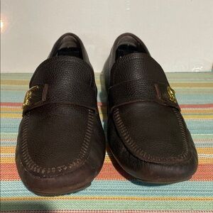 Salvatore Ferragamo Brown Loafers with Moccasin Design